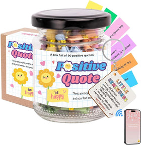 Musemory Positive Affirmations Jar with colourful scrolls