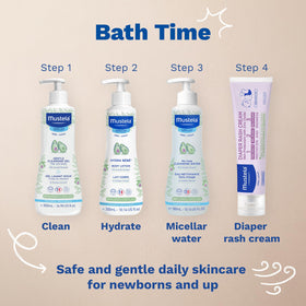 Mustela Baby Diaper Rash Cream 123 3.8 oz product on changing table