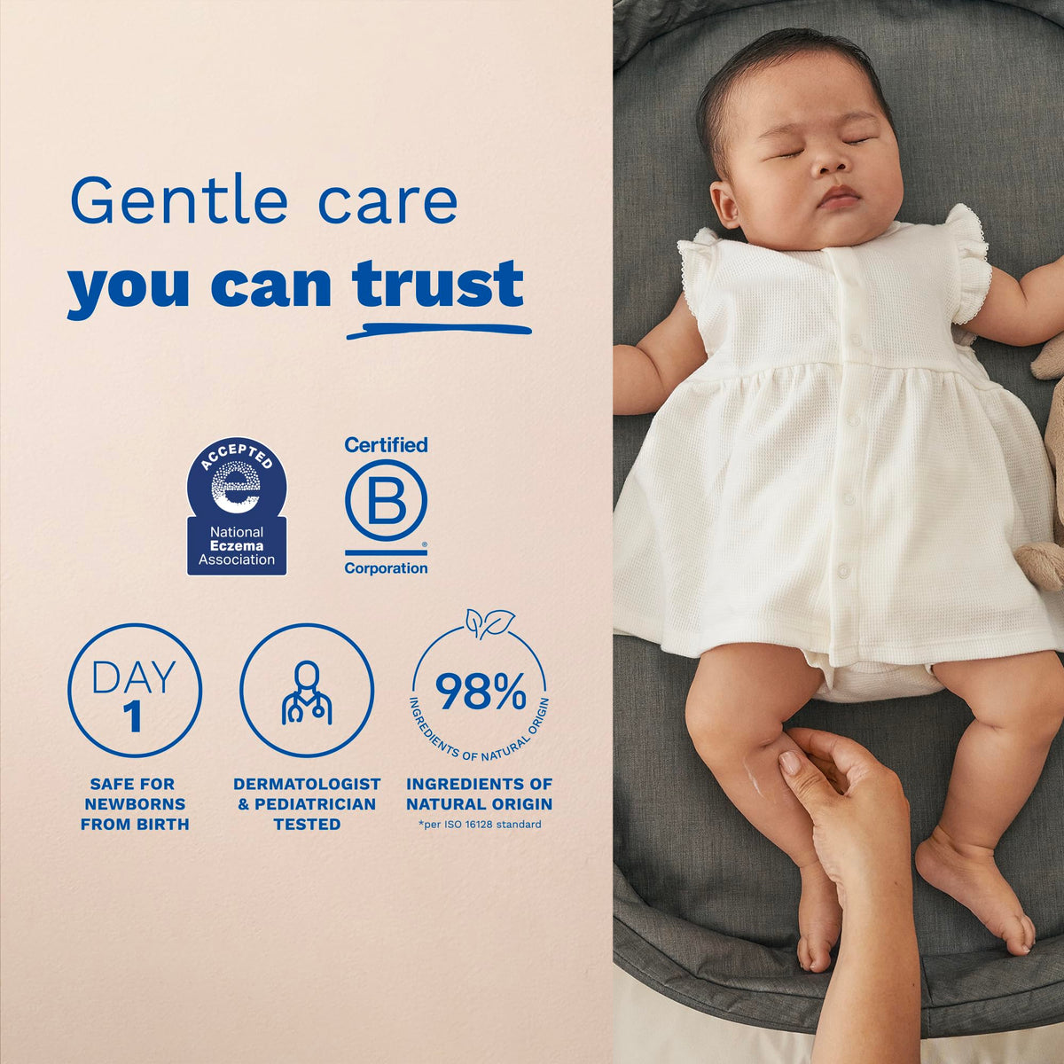 Mustela Baby Diaper Rash Cream 123 application on skin