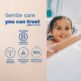 Mustela Gentle Shampoo 240g in a bathroom setting