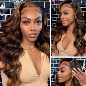 MUZOJET 1B/30 Highlight Ombre Lace Front Wig packaging