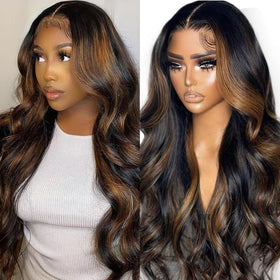 MUZOJET 1B/30 Highlight Ombre Lace Front Wig styling options