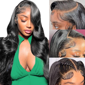 MUZOJET Body Wave 13x6 HD Lace Front Wig front view