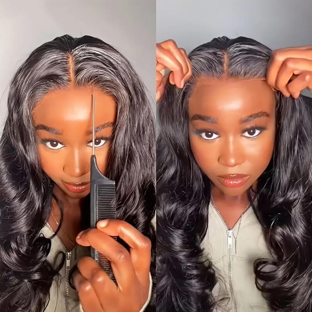 MUZOJET glueless body wave wig packaging display