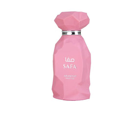 my perfumes Arabiyat Prestige Safa Eau de Parfum 100ml pink bottle side view
