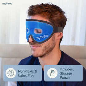 myhalos Cooling Gel Eye Mask with travel case