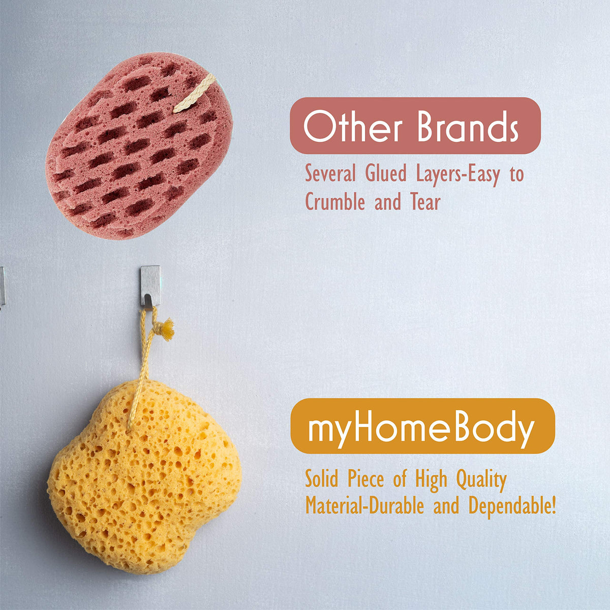myHomeBody Bath Sponge 2 pack display