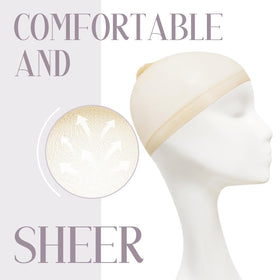 MYKURS HD Wig Cap beige on model
