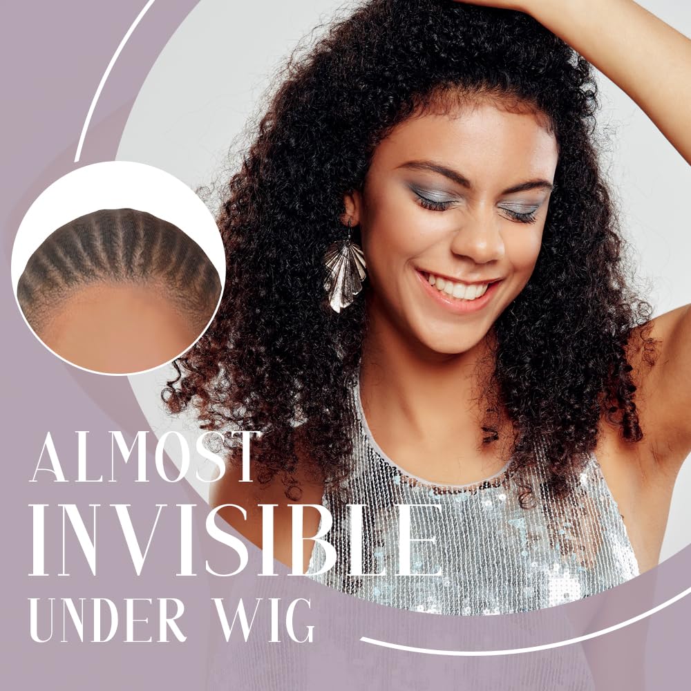 MYKURS HD Wig Cap displayed with other wig accessories