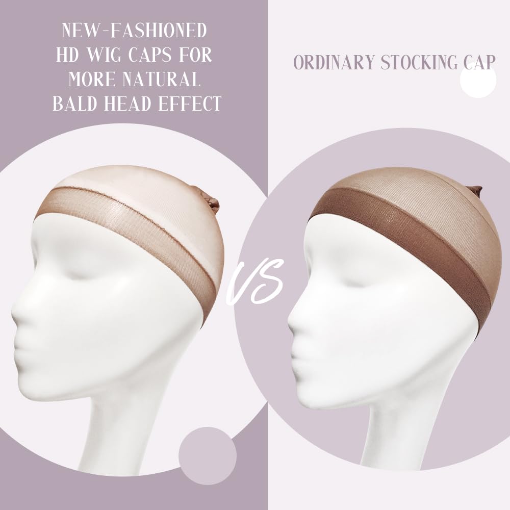 MYKURS HD Wig Cap side view showing texture