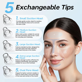 Mylzdobs Blackhead Remover in use on a model's face