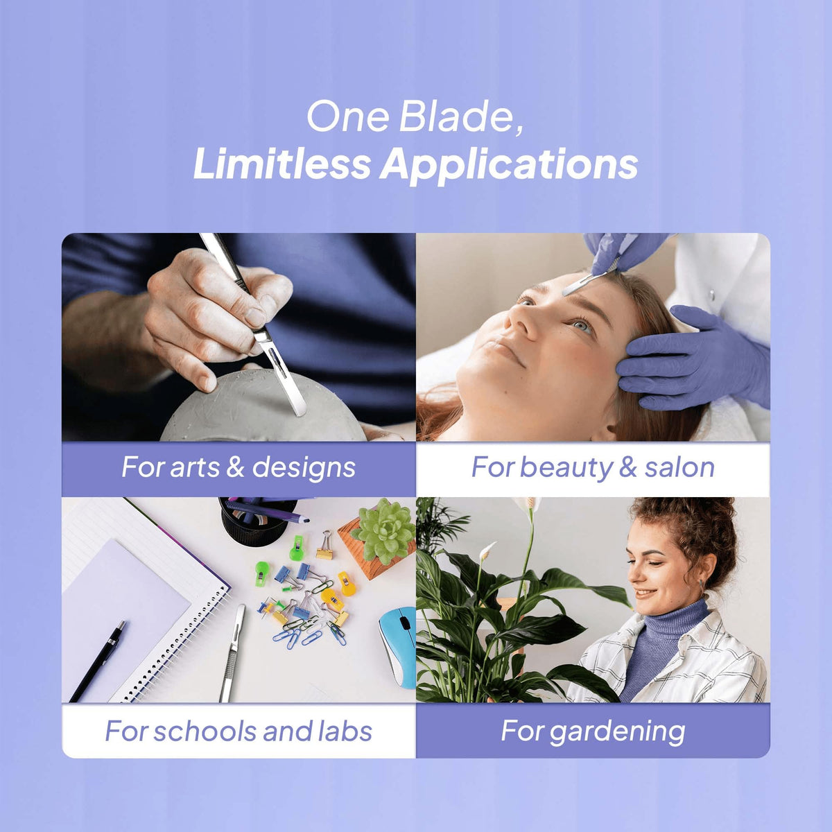 MyMed Dermaplaning Razor in use on skin