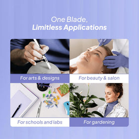 MyMed Dermaplaning Razor in use on skin