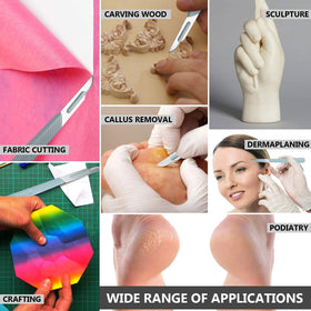MyMed Disposable Scalpel Blades #15 in use for dermaplaning