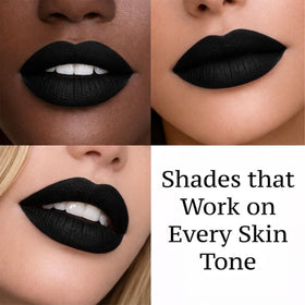 Mynena Hydrating Black Matte Liquid Lipstick Linda applicator close-up