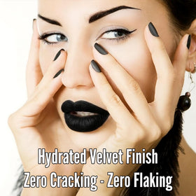 Mynena Hydrating Black Matte Liquid Lipstick Linda side view
