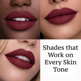 Mynena Hydrating Burgundy Matte Liquid Lipstick Emma applicator close-up