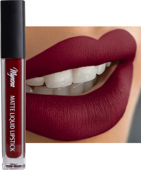 Mynena Hydrating Burgundy Matte Liquid Lipstick Emma front view