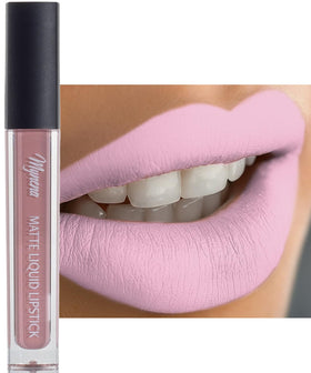 Mynena Hydrating Pink Matte Liquid Lipstick Clara front view