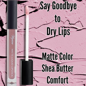 Mynena Hydrating Pink Matte Liquid Lipstick Clara side view
