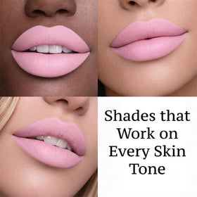 Mynena Hydrating Pink Matte Liquid Lipstick Clara swatch on skin