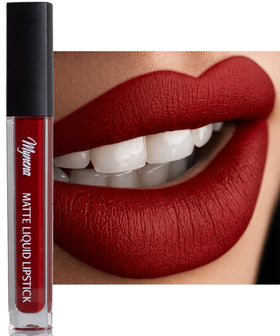 Mynena Hydrating Red Matte Liquid Lipstick front view