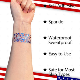 Mysense Body Glitter Stick applied to face for a festive look