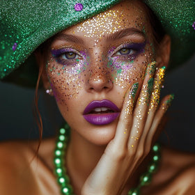 Mysense Gold Body Glitter Stick applied on skin
