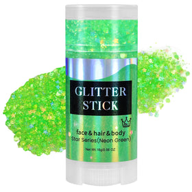 Mysense Neon Green Body Glitter Stick front view