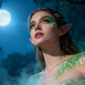 Mysense Neon Green Body Glitter Stick on hair