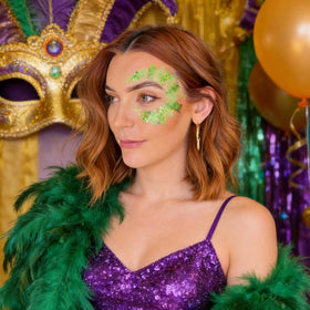 Mysense Neon Green Body Glitter Stick with chunky sequins