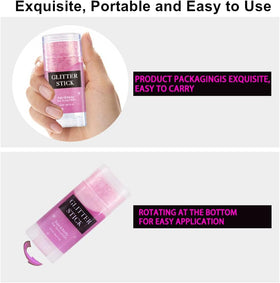 Mysense Purple Body Glitter Stick on display with other makeup items