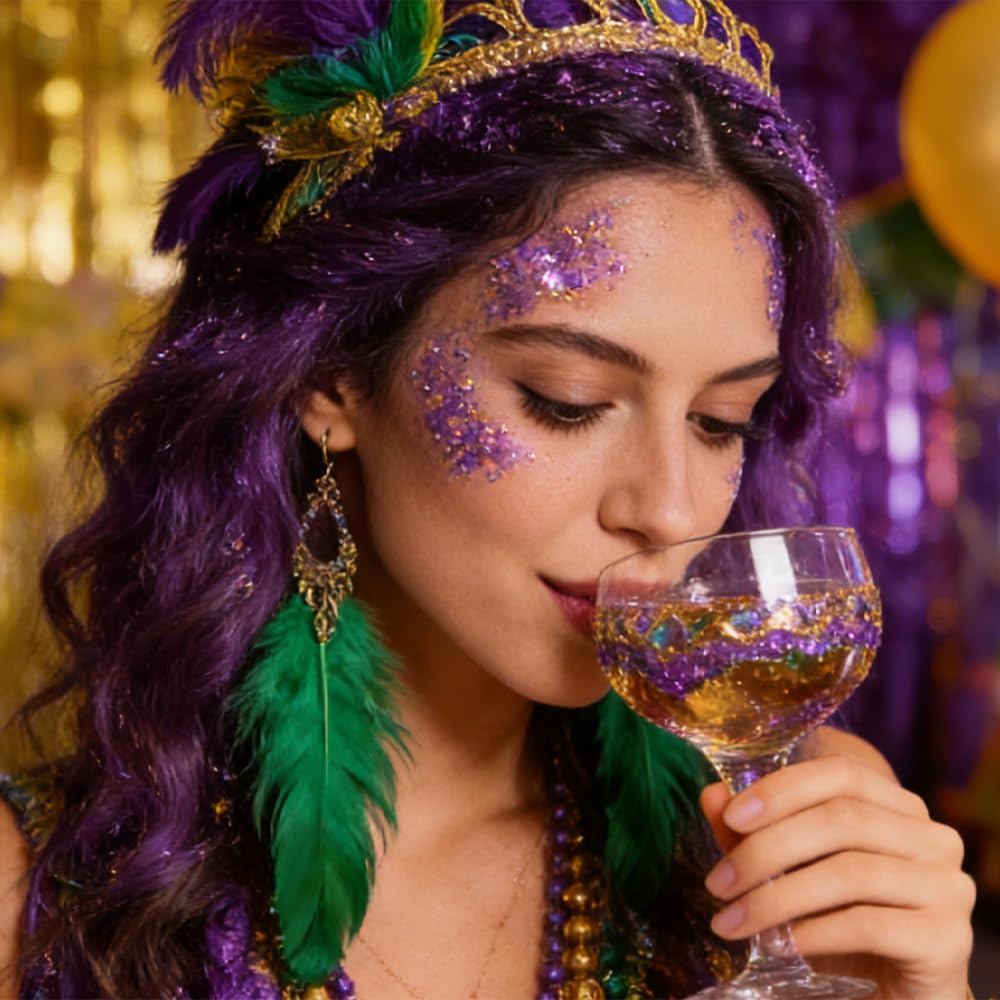 Mysense Purple Body Glitter Stick showing chunky sequins
