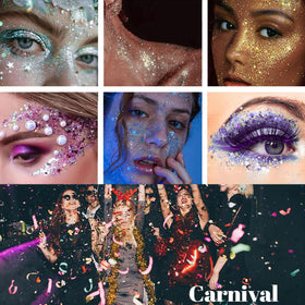 Mysense Rainbow Body Glitter Stick with various application tools