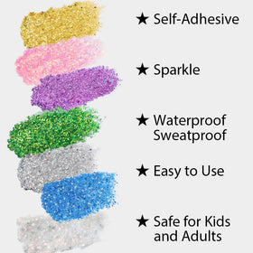 Mysense Silver Body Glitter Stick swatch on skin
