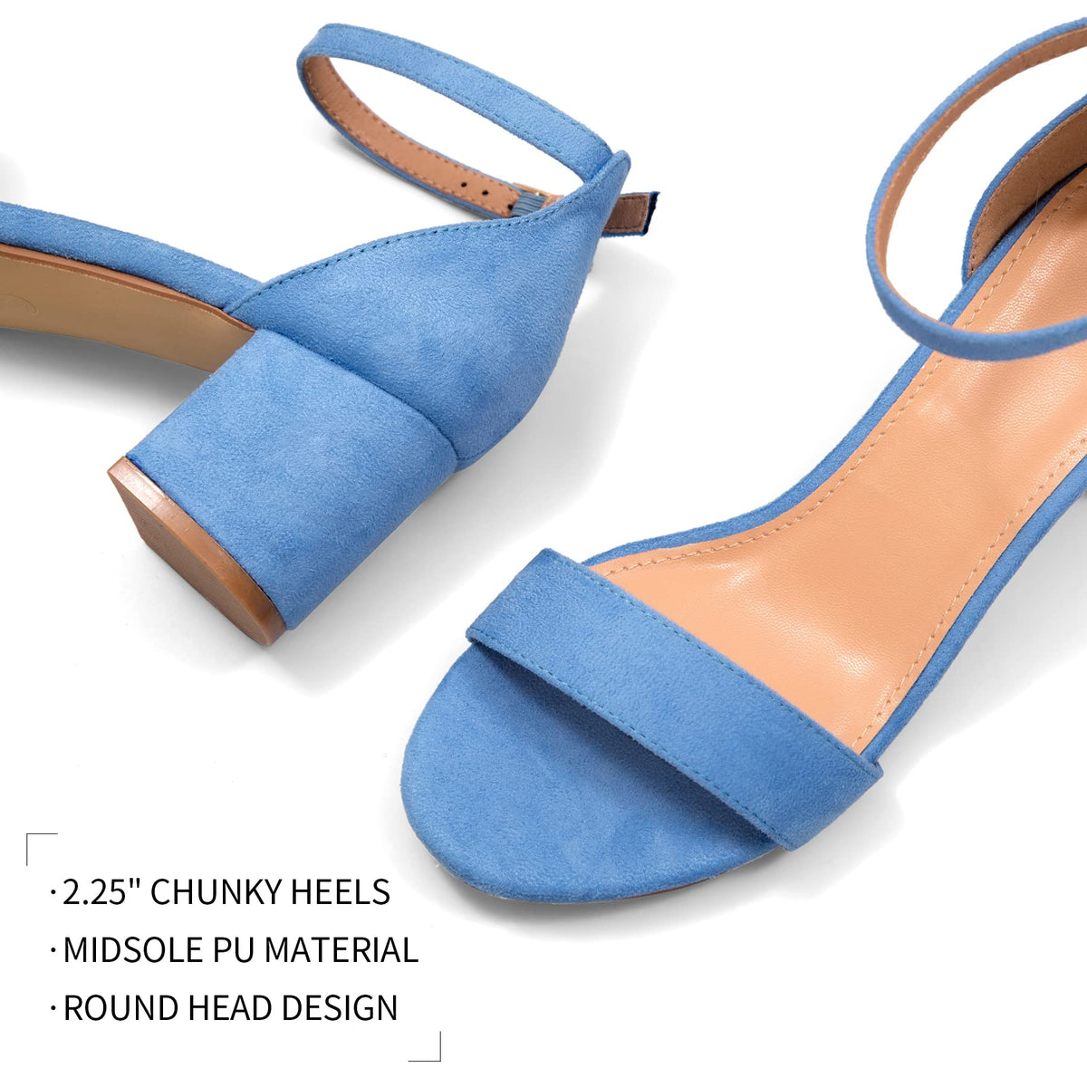 mysoft Women's Chunky Heels displayed with various colour options