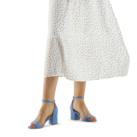 mysoft Women's Chunky Heels side view with ankle strap