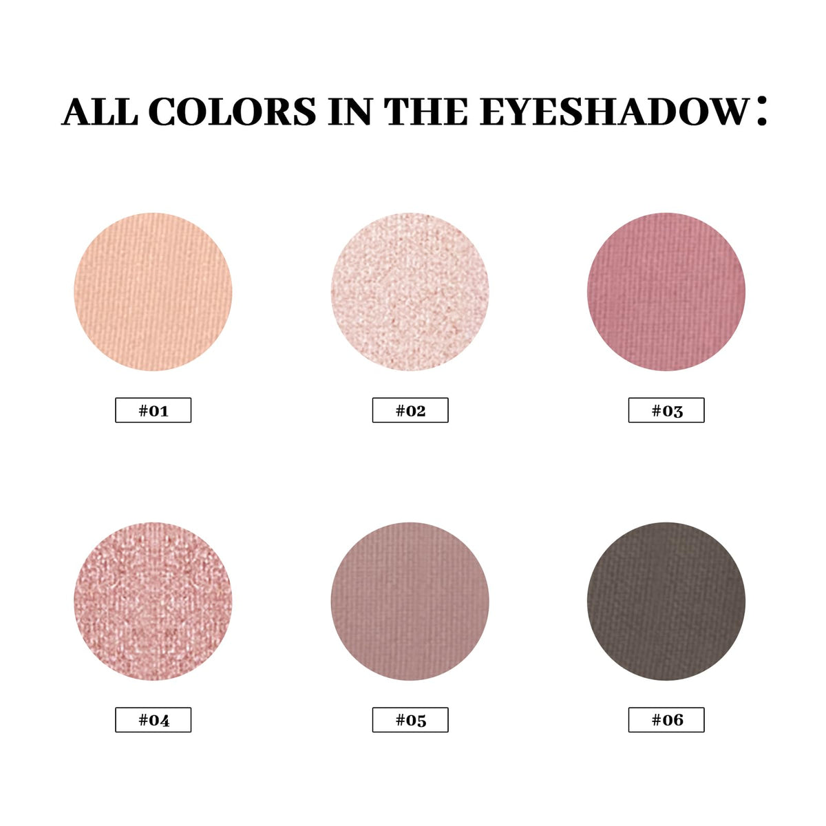 MYSTER ROSEY Mini Eyeshadow Palette back view with ingredient list