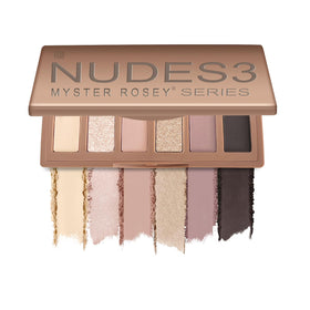 MYSTER ROSEY Mini Eyeshadow Palette front view with six nude shades