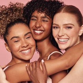 MYSTER ROSEY Mini Eyeshadow Palette packaging on a vanity