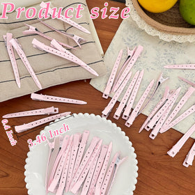 Mythos Pink Duck Billed Hair Clips in packaging