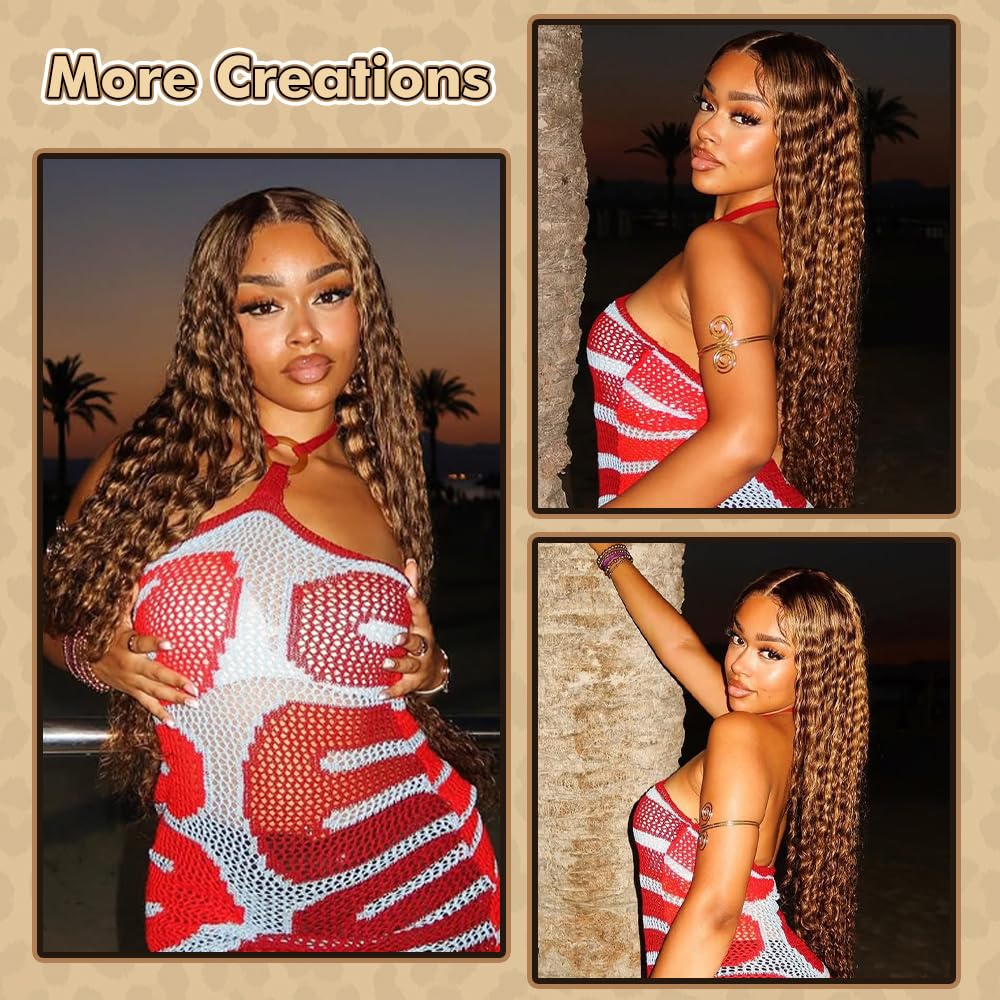 Myzebo 32 Inch Ombre Lace Front Wig close-up of the hairline