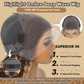 Myzebo 32 Inch Ombre Lace Front Wig styled in a high ponytail