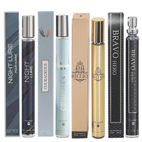 MZANK Cologne for Men 4 Pack set front view with travel size bottles