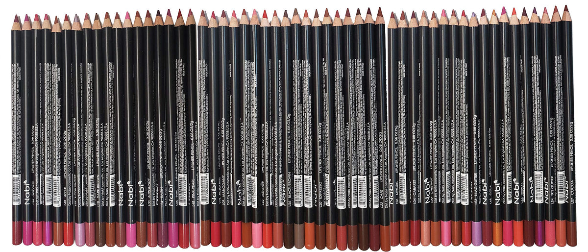 Nabi Lip Liner Pencil Set 54 Pcs assorted colours front view