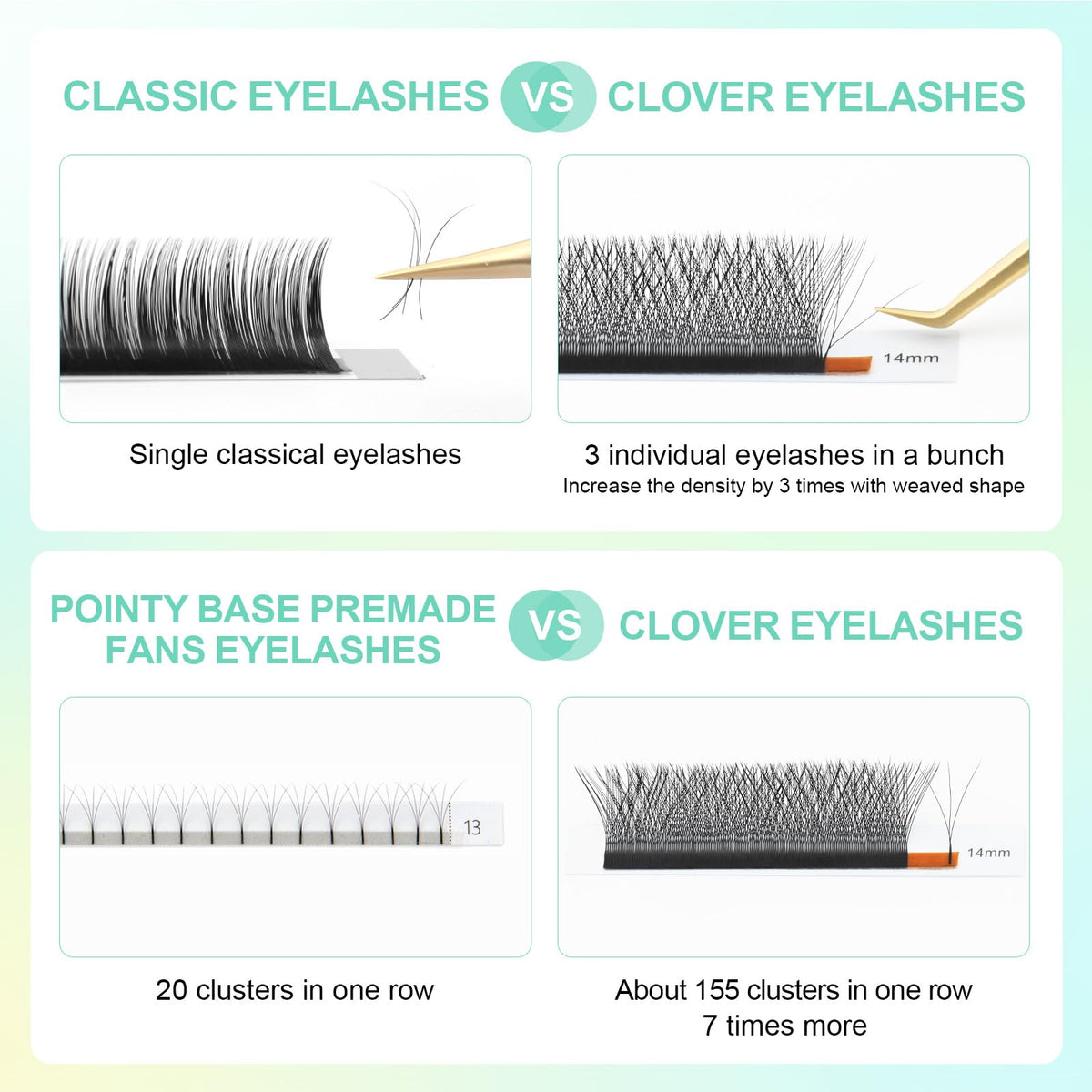 NAGARAKU 3D W lash extensions variety tray