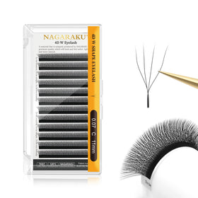 NAGARAKU 4D W Premade Fans Lash Extensions 11mm front view