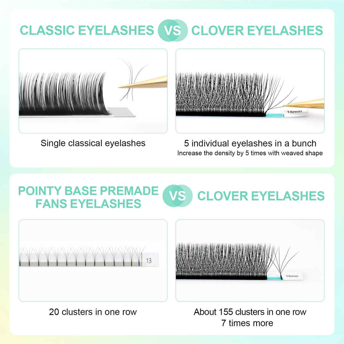 NAGARAKU 5D W Lash Extensions displayed on a beauty counter
