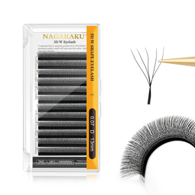 NAGARAKU 5D W Premade Fans Lash Extensions 0.07 D 13mm front view