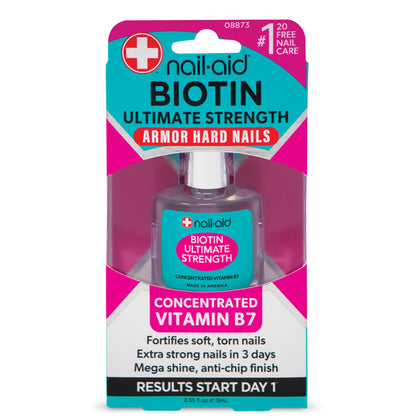 Nail-Aid Biotin Ultimate Strength Nail Strengthener 2PCs front view